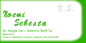 noemi sebesta business card